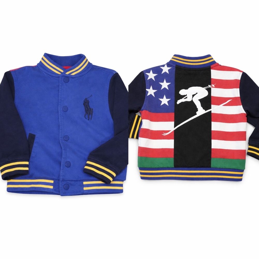 RARE Polo Ralph Lauren Varsity Jacket 2T | Big Pony | Royal Blue/Navy/Excellent